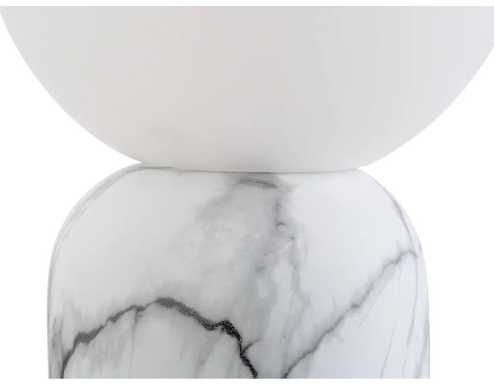 Lampada da tavolo bianca con decoro in marmo, altezza 32 cm Gala - Leitmotiv
