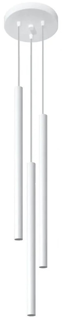 Lampadario in Acciaio a Sospensione 3xG9 PASTELO 3P Bianco da interno