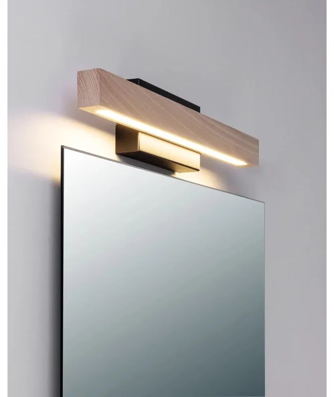 Applique LED scandinavo Applique LED scandinavo Dora nero nero IP44, luce bianco caldo dimmerabile 490 lumen,