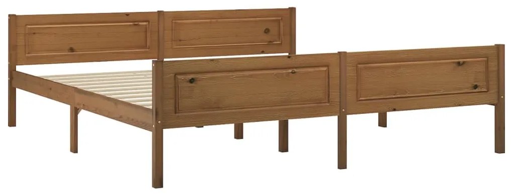 Giroletto marrone miele in legno massello di pino 180x200 cm