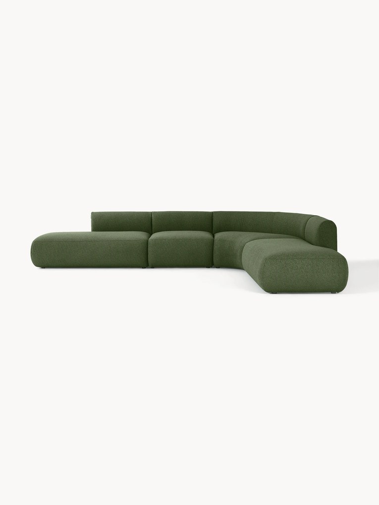 Divano angolare XL componibile in bouclé Sofia
