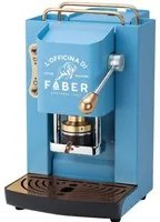 Faber pro deluxe - macchina per caffe con pressacialda in ottone - telaio interamente in acciaio turchese - FABPROBLUBASOTTEL