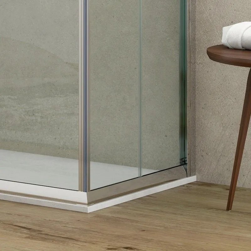 Kamalu - box doccia 100x80 altezza 180 cm cristallo trasparente k410