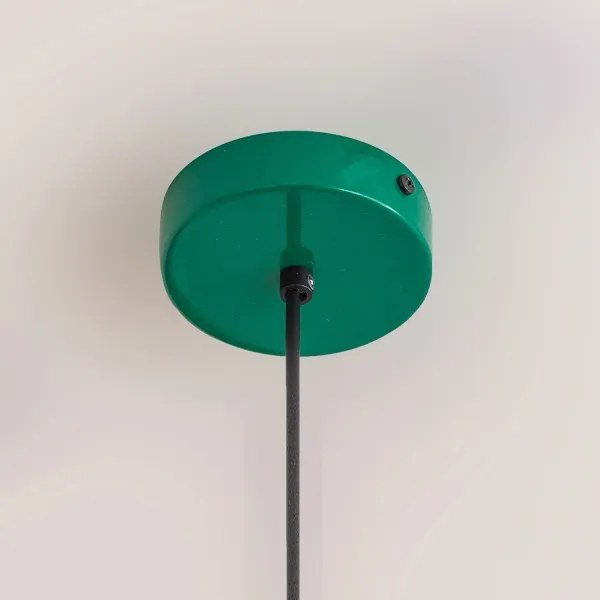 Lampadario a sospensione con cavo ETNA II 1xE27/15W/230V, Ø 18,5 cm, verde