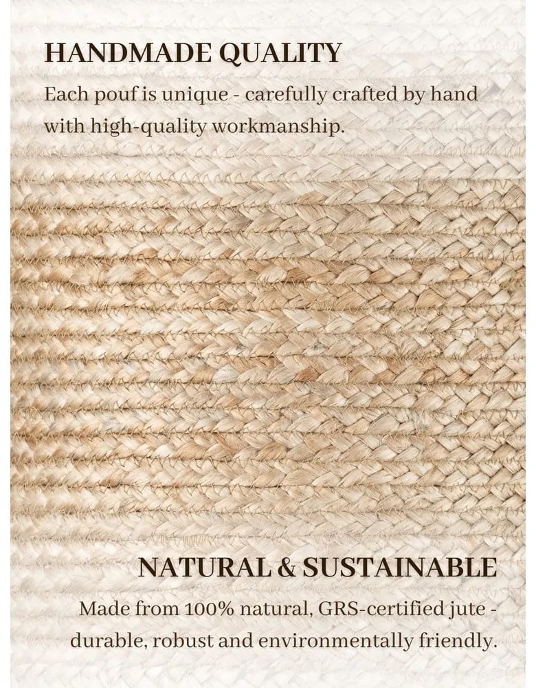 Poggiapiedi di colore naturale Jutta Gold – Hanse Home