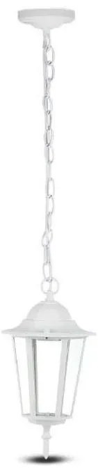 Lampadario su catena da esterno 1xE27/40W/230V IP44 bianco