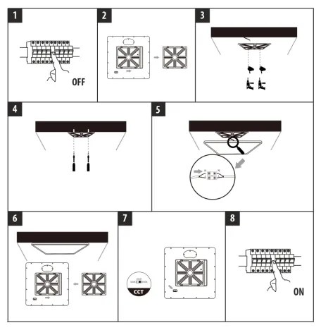Plafoniera LED/32W/230V 3000/4000/6500K 40x40 cm beige