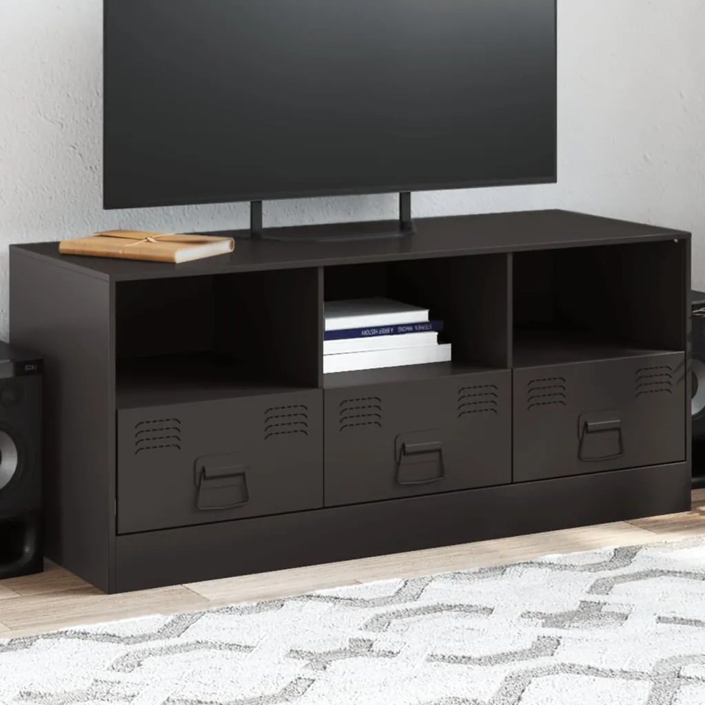 Mobile Tv Nero 99x39x44 Cm İn Acciaio /