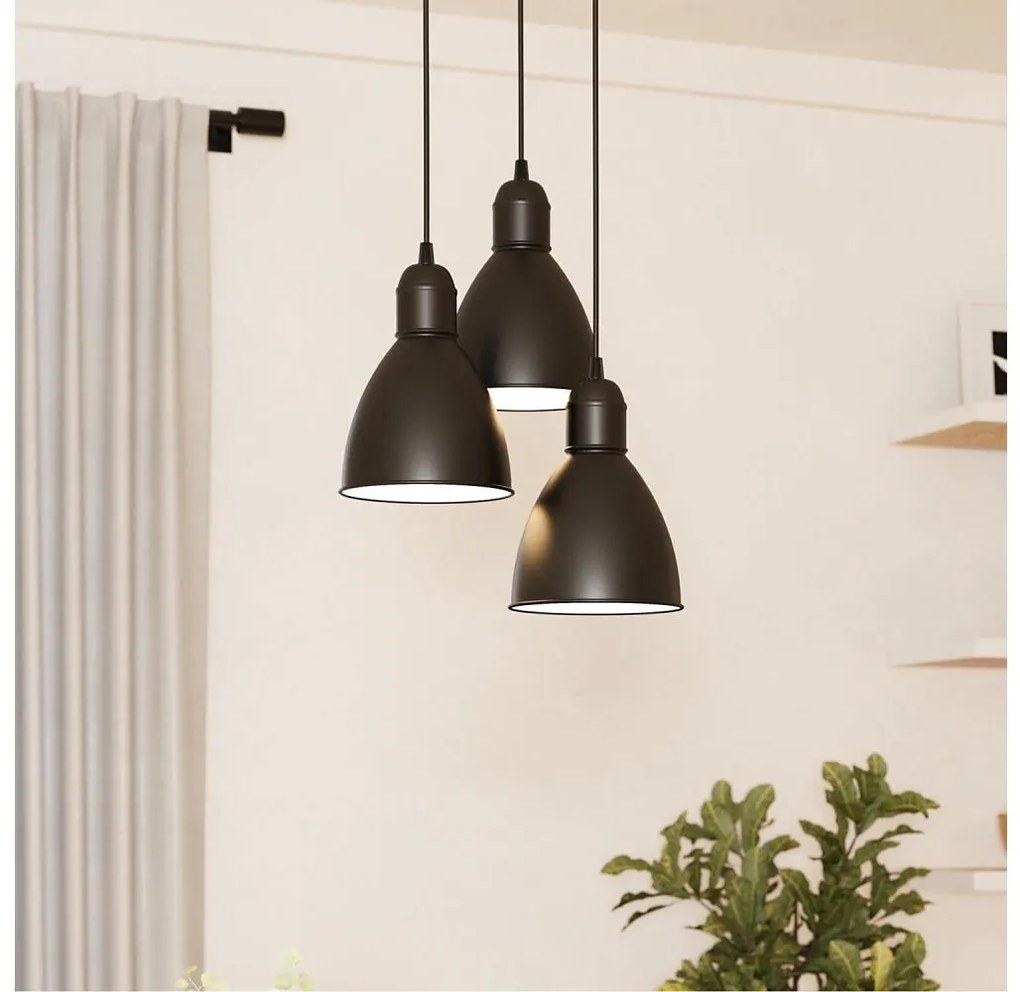 Eglo 49465 - Lampadario PRIDDY 3xE27/60W/230V