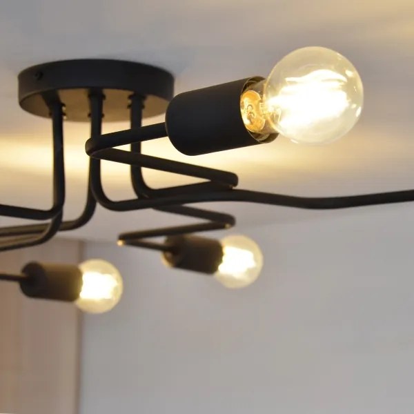 Lampadario a plafone LED TUBE 6xE27/15W/230V