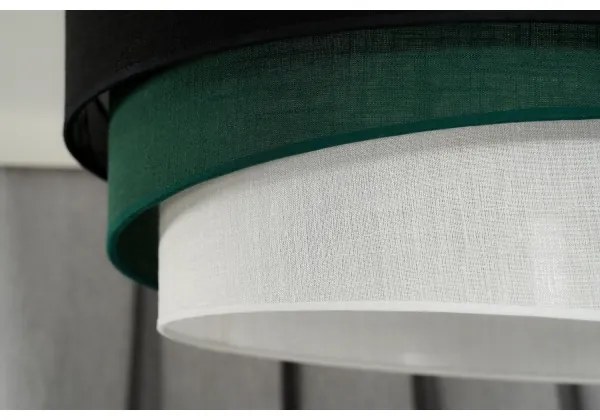 Duolla - Lampadario a sospensione con filo TRIO 1xE27/15W/230V diametro 45 cm nero/verde/bianco