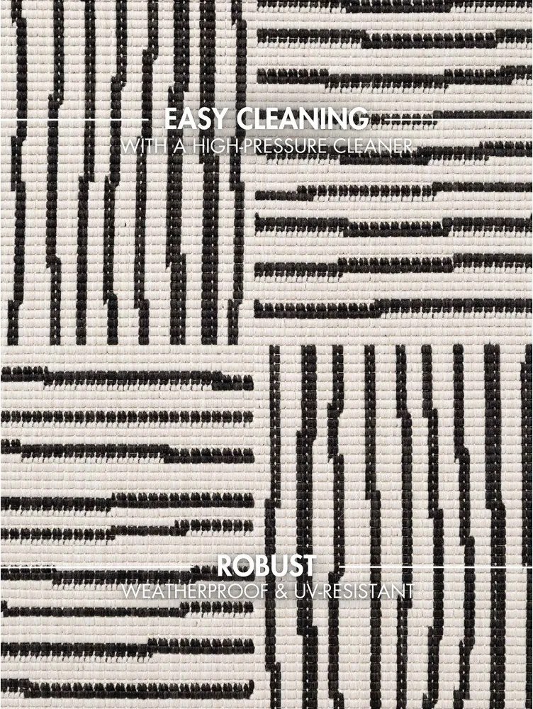 Tappeto da interno/esterno nero/color crema 160x230 cm Haringey Nightingale – Ted Baker