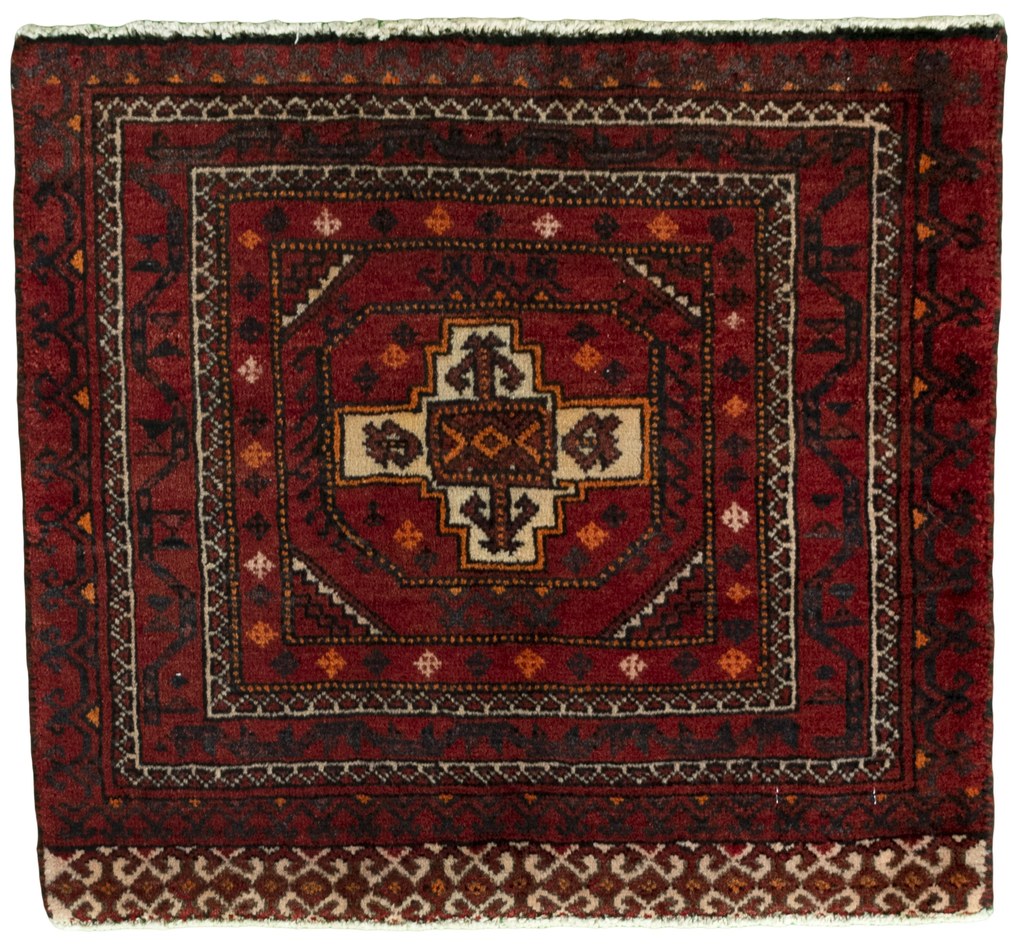 Shiraz Tappeto 50x60 Rosso (Iran) Annodato A Mano
