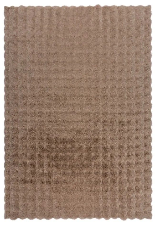 Tappeto in pelliccia sintetica marrone 160x230 cm Waffle Faux Fur - Flair Rugs
