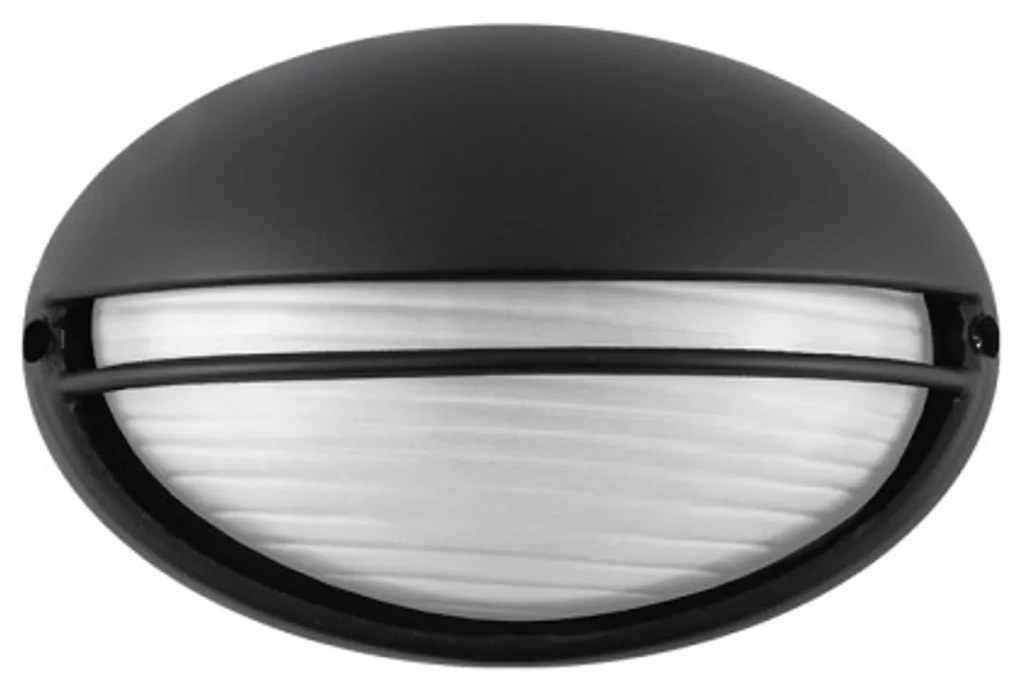 Plafoniera E27 IP54 Nera 214x142mm mod. Palpebra