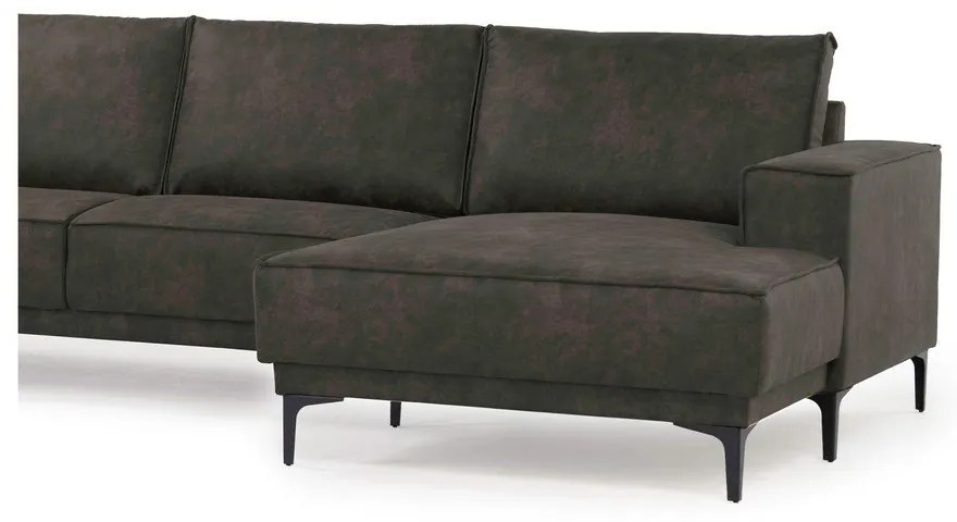 Divano angolare antracite in similpelle (angolo destro) Copenhagen - Scandic