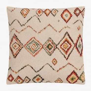 Cuscino quadrato in cotone (45x45 cm) Nilai Ethnic Colors - Sklum