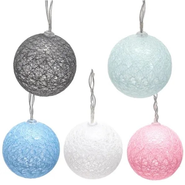 Aigostar - Catena di luci LED natalizia 10xLED/3xAA, 2 m, bianco caldo