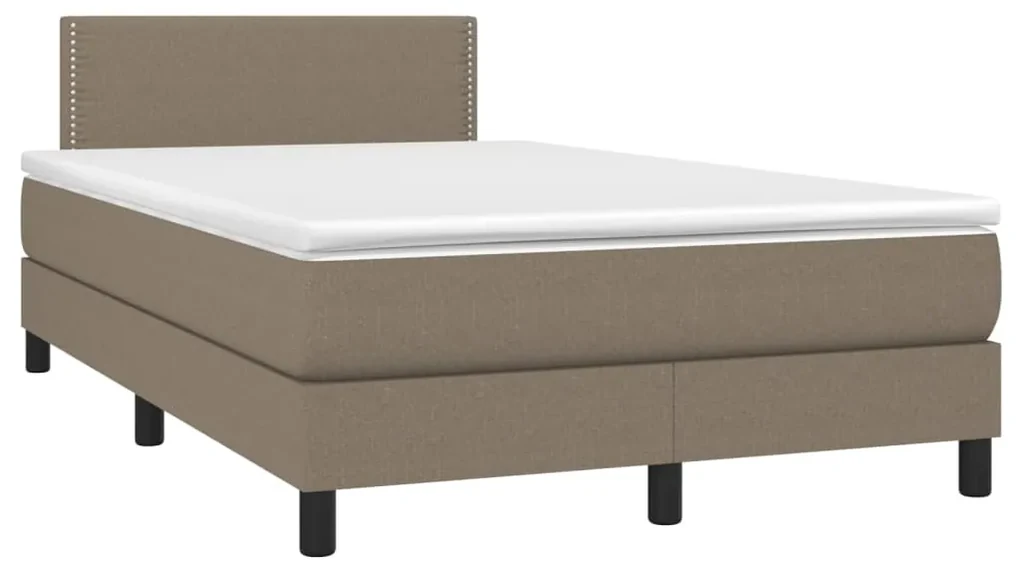 Giroletto a molle con materasso tortora 120x200 cm in tessuto