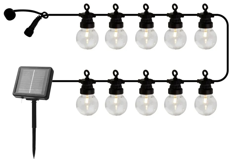 Catena luminosa 10 lampadine lunghezza 300 cm Lucas Clear - Sirius