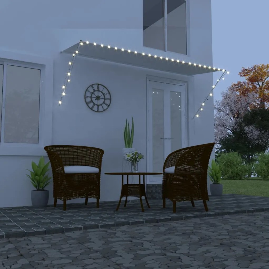 Tenda Da Sole Retrattile Con Led 300x150 Cm Crema /