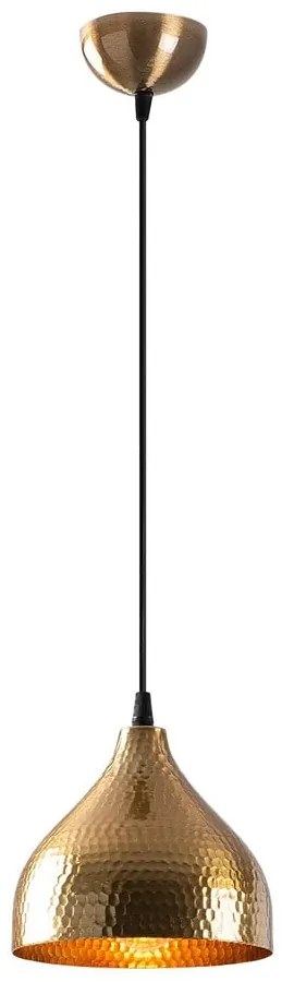 Lampadario dorato con paralume in metallo ø 18 cm Tattoo – Opviq lights