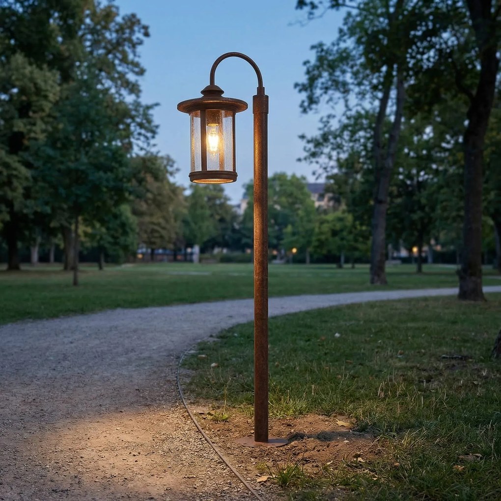 Lampioncino da giardino Zayn Lindby, dimmerabile, Marrone / Ruggine, Alluminio, Antico, Lampada da esterni