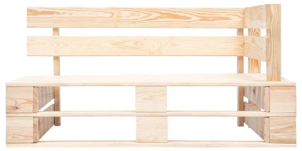 Divano Angolare da Giardino su Pallet Legno di Pino Impregnato