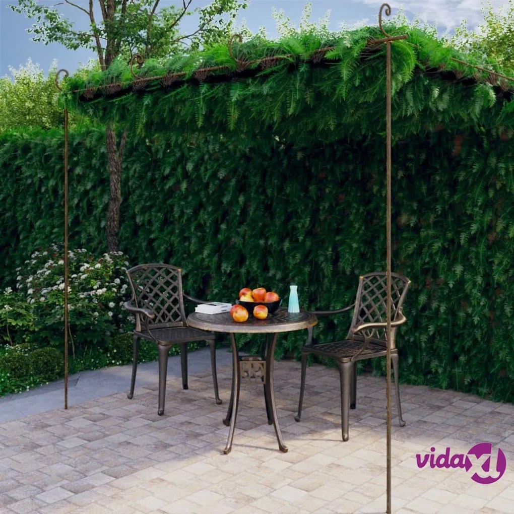 vidaXL Pergolato da Giardino Marrone Anticato 4x3x2,5 m in Ferro