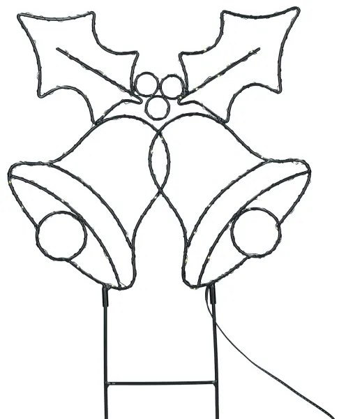 Brilagi - Decorazione natalizia LED da esterno LED/3xAA IP44 55x32 cm campanelle