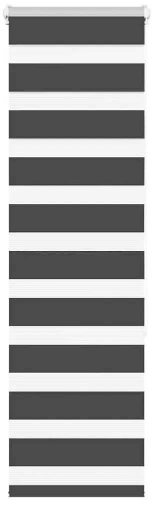 Tenda A Rullo Zebra Nero Larghezza Tessuto 35,9 Cm Poliestere /