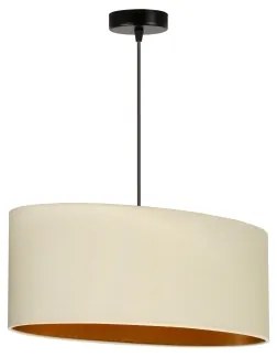 Duolla - Lampadario a sospensione con filo OVAL VEGAN 1xE27/15W/230V color crema