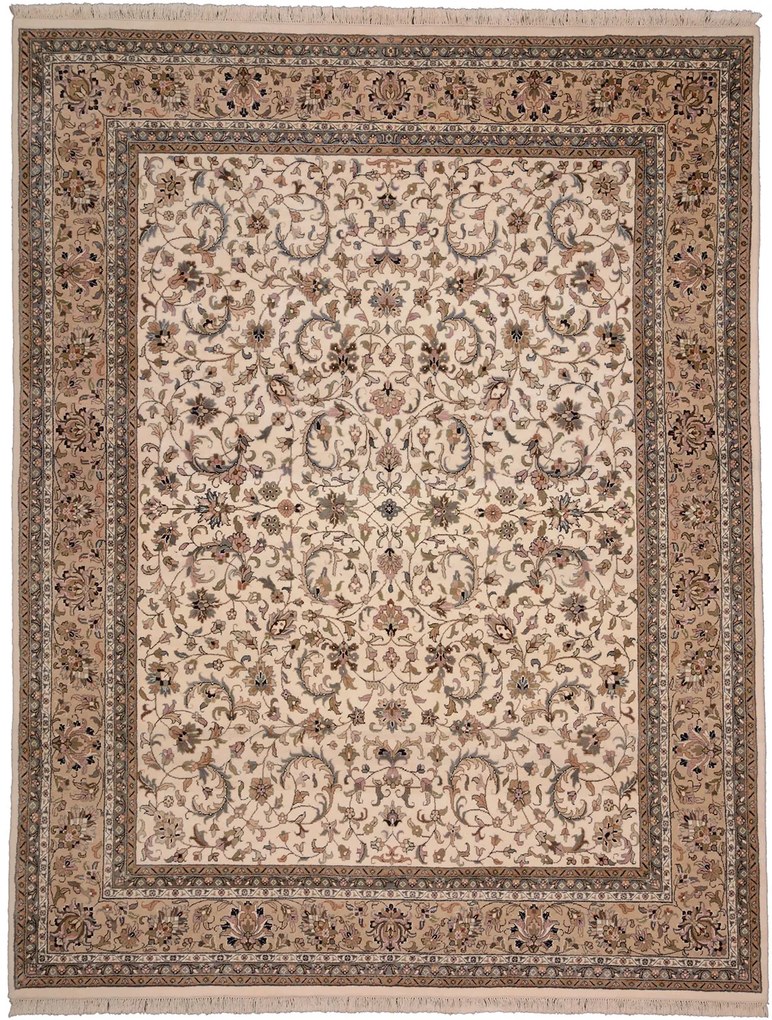 Isfahan Tappeto orientale 240 x 310 Beige (Indian) Annodato A Mano