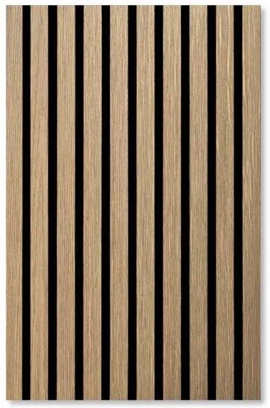 Pannello Murale Doghe Fonoassorbente 280x60cm MDF Effetto Rovere