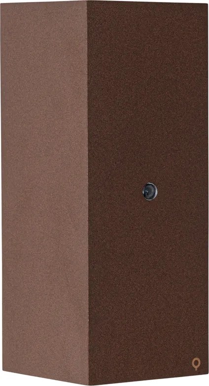 Lampada da parete marrone ruggine 2 luci GU10 AR70 IP44 con sensore chiaro-scuro - Baleno