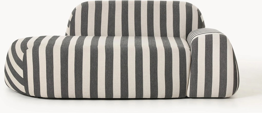 Divano a righe Wolke (2 posti) con terminale chaise longue