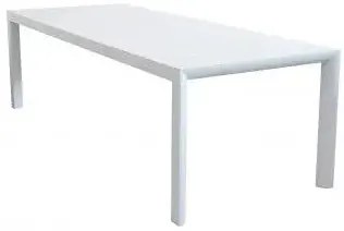 Tavolo allungabile Houston struttura in alluminio 135/180 x 70, Bianco
