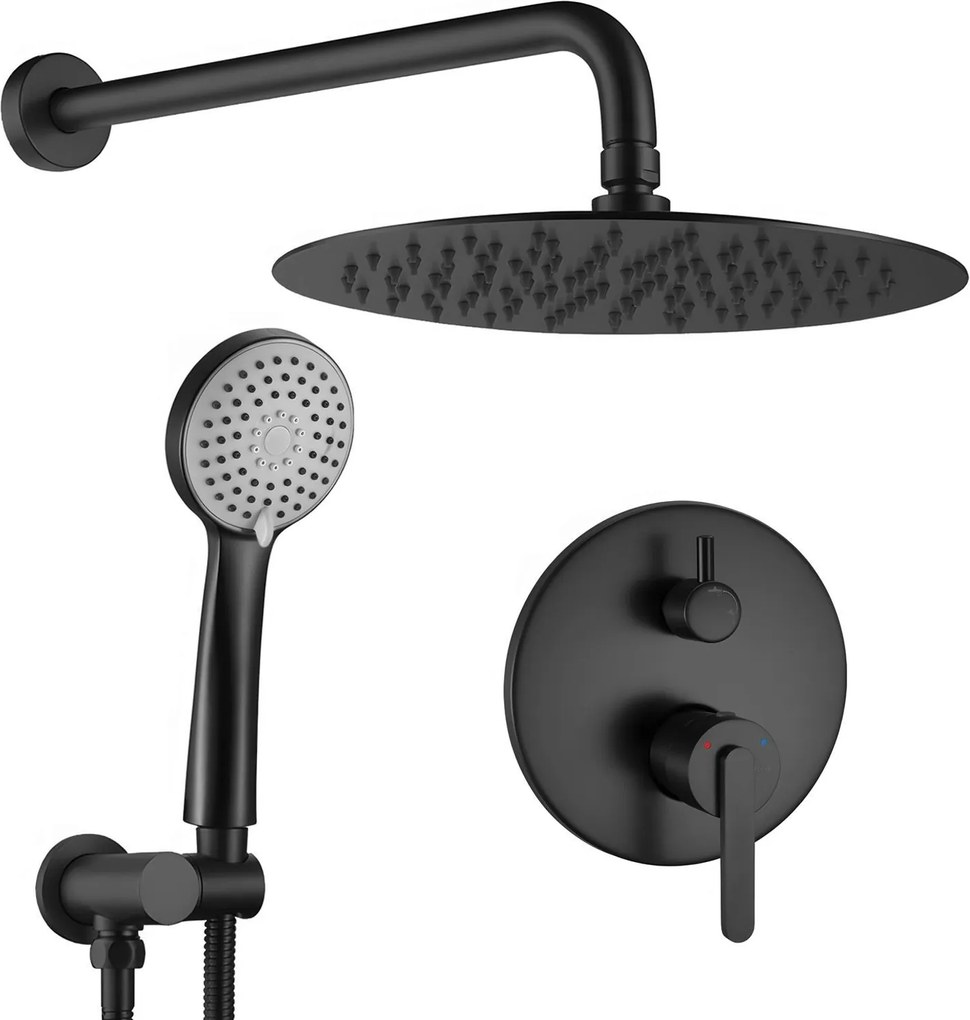 Set doccia da incasso Rea Ontario Black + BOX