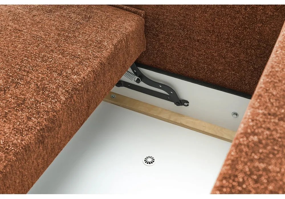 Divano letto marrone arancio Emile - Bobochic Paris