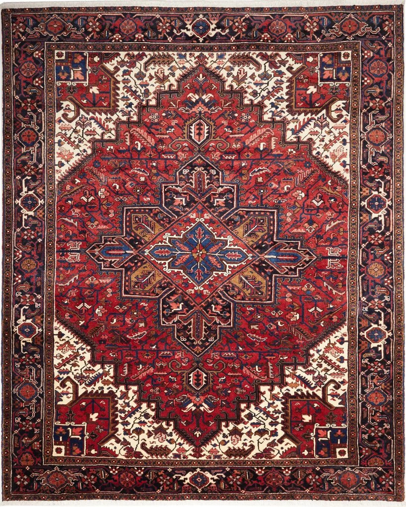 Heriz Tappeto persiano 320 x 260 Rosso (Iran) Annodato A Mano
