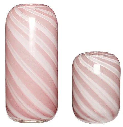 Hübsch - Candy Vases 2 pcs. Pink Hübsch