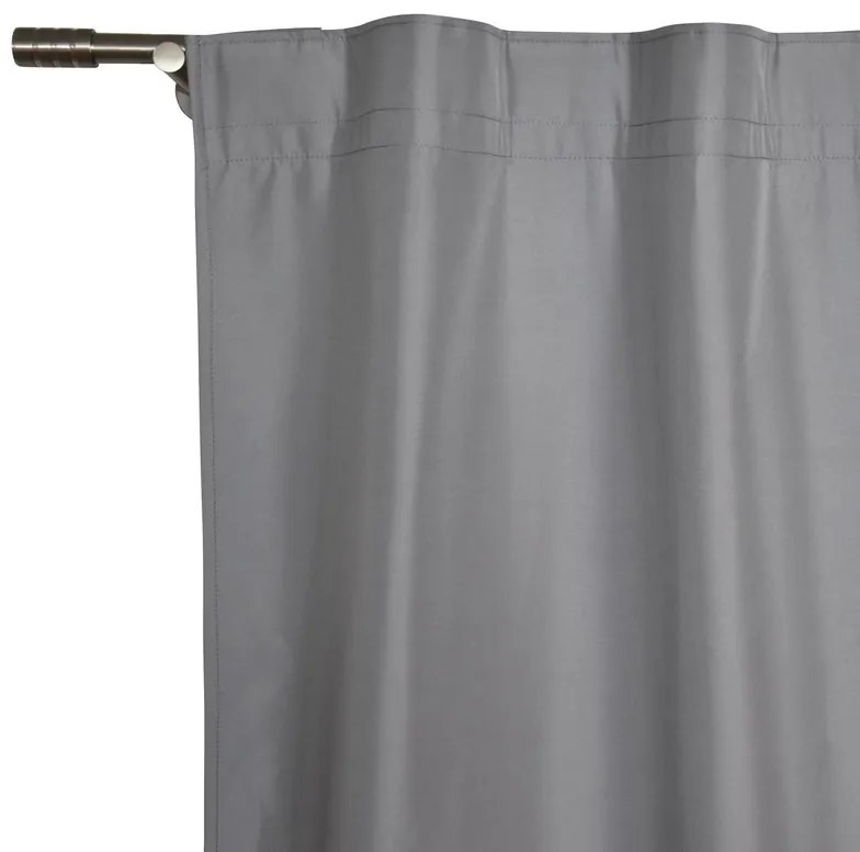 Tenda Linen grigio, passanti nascosti 140x300 cm