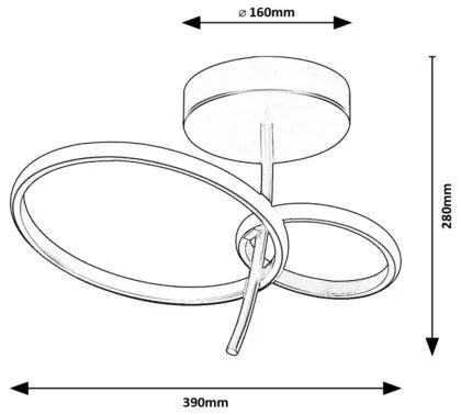 Rabalux 71296 - Lampadario a sospensione con supporto rigido LED EMILION LED/24W/230V