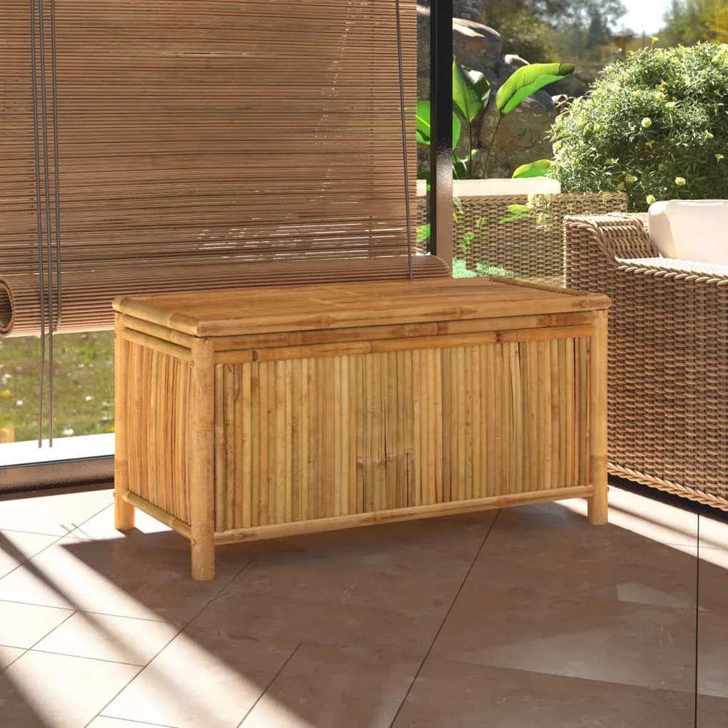 Contenitore Portaoggetti Da Giardino 110x52x55 Cm İn Bambù /