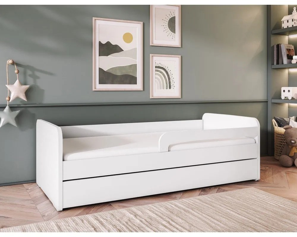 Letto da bambini bianco con materasso e rete inclusi 80x200 cm Duuli – ELTAP