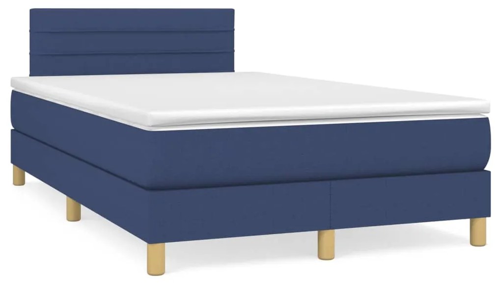 Giroletto A Molle Con Materasso Blu 120x190 Cm İn Tessuto /