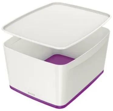 Scatole Portaoggetti Leitz MyBox WOW Con coperchio Violetta Bianco ABS 31,8 x 19,8 x 38,5 cm