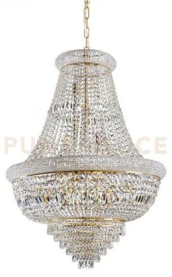 Dubai lampadario sospeso ottone con cristalli molati 24 luci attacc...