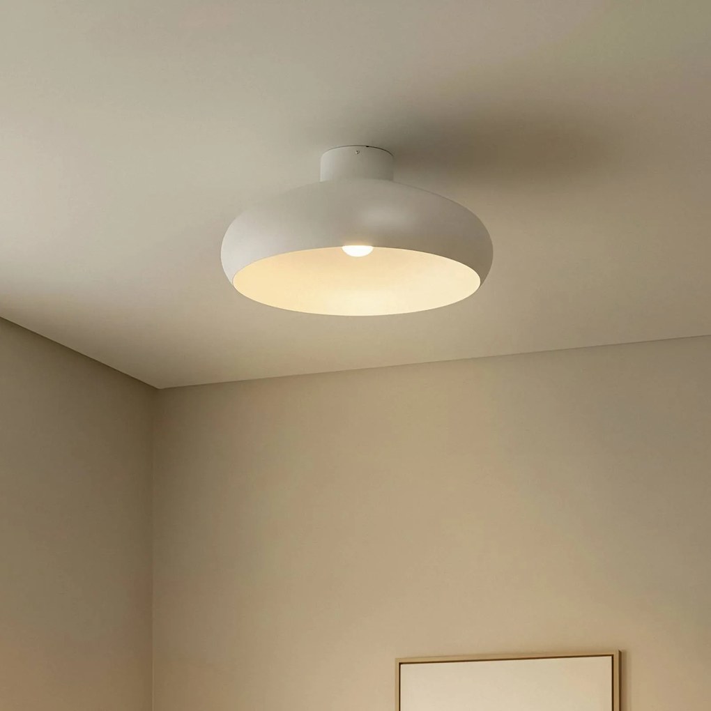 Plafoniera soffitto Elover Lindby, dimmerabile, Crema / Ambra, Soggiorno / Sala da pranzo, Metallo, Moderno, Plafoniera