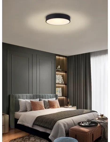 Immax NEO 07201L-Plafoniera LED dimmerabile RONDATE 28W/230V nero Tuya+RC